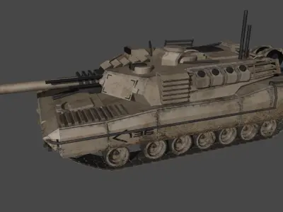 KB05 Heavy armored Sc-Fi Tank Low-poly 3D model