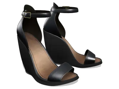 Seychelles Strap Sandals Low-poly 3D model