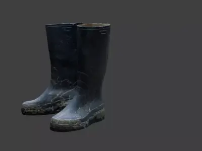 Realistic rubber boots 3D model