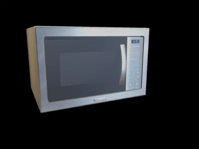 Microwave silver oven 3D model