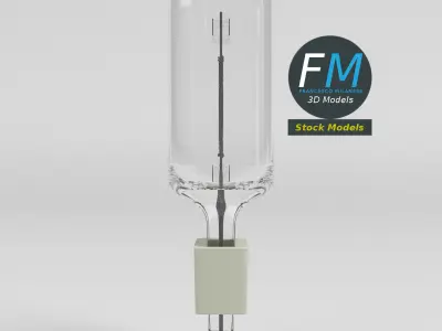 High power halogen lamp 3D model