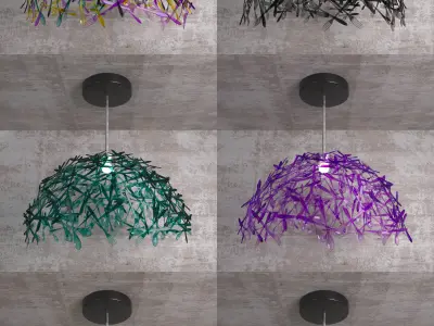 CMYK Cutlery Lamp 3D model