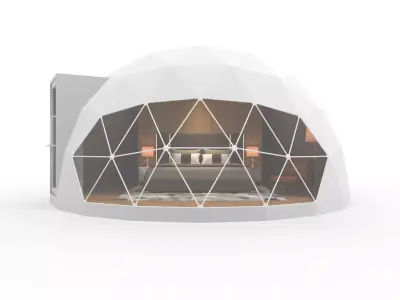 Geodesic Dome Glamping 01 3D model