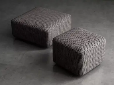 99 Poufs Square 3D model
