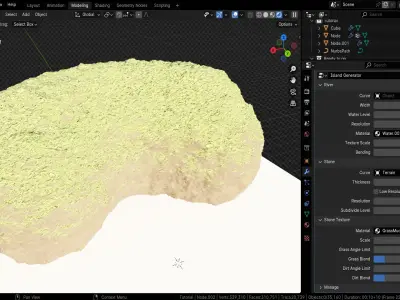 Blender Geometry Node Terrain Generator 3D model