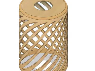 Cylinder shaped lamp 3D print model
