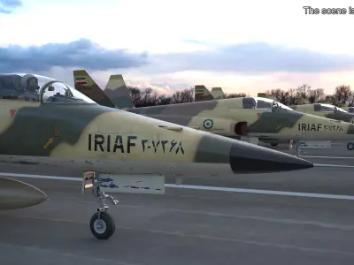  Iranian HESA Saeqeh Fighter Aircraft with Pilot 