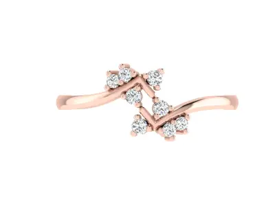Women Ring  Render 3dm STL OBJ FBX Details 3D print model 9