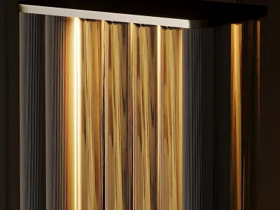 VeniceM Numa Floor Light in Brass and Glass by Massimo Tonetto 3D model