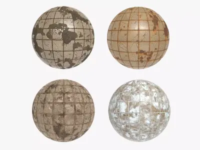 Floor Tile 002 PBR 4K - 4 Types Texture Texture