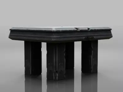 Dark Ritual Altar Prop Low-poly 3D model