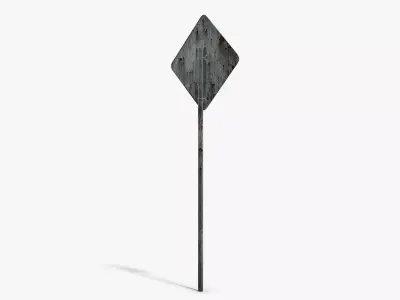 Damaged Traffic Jam Sign 3D model