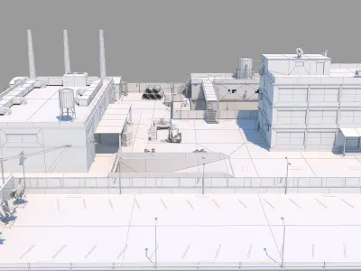 Factory Complex - Scene Low-poly 3D model