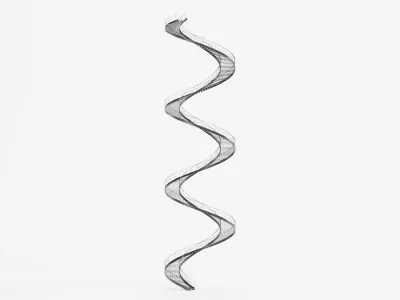 Spiral Staircase V5 - Modern Interior Stairs Low-poly 3D model