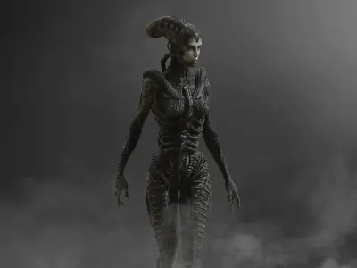 NeoXenomorph hybrid Low-poly 3D model