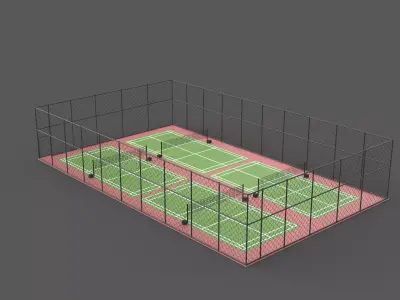 Outdoor Badminton Court 3D model