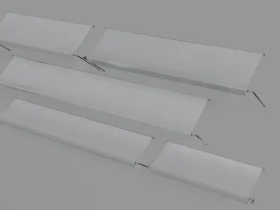 Awnings set 3D model four 3D model