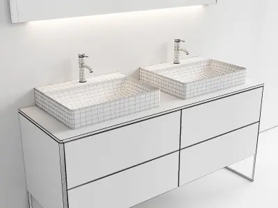 Duravit XSquare Vanity Unit Set 2 3D model