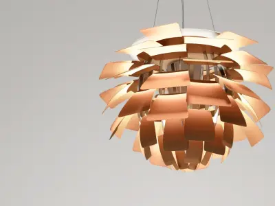  Orange Design Ceiling Light 3D model