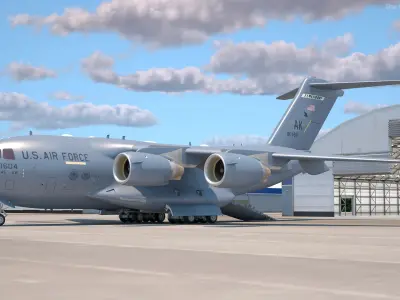  C 17 Globemaster III Tactical Transport Aircraft with M1A2 Abrams Tank 