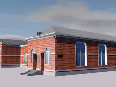Country house Low-poly 3D model get