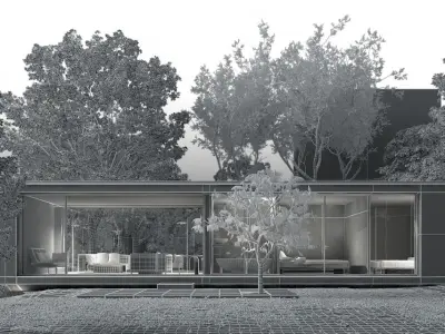 Modern House Scene 3D model purchase