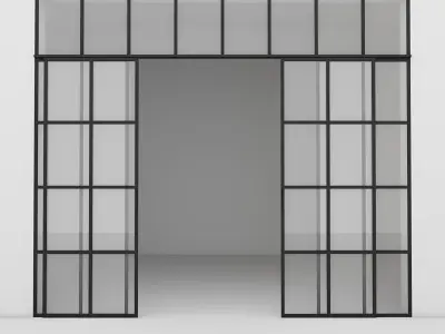 Aluminium door 5 3D model