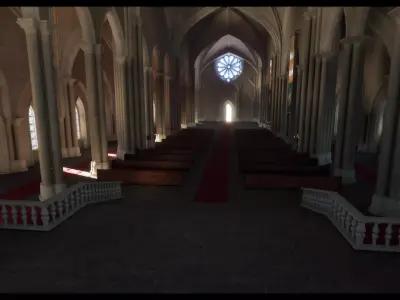 Church Low-poly 3D model