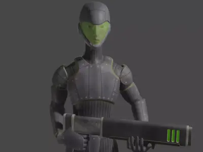Futuristic Soldier 3D model purchase