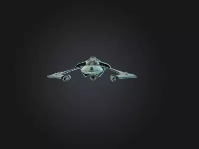 Starship Vector Low-poly 3D model