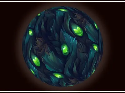 Grass Twilight Forest Floor -20 TEXTURES- Handpainted--PACK 1--- Texture