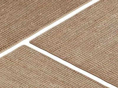 Carpet set 3231 - Natural Jute Rug - 10k 3D model