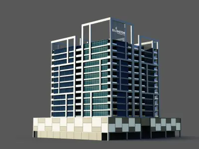 DT1-Ellington Building - Dubai Low-poly 3D model