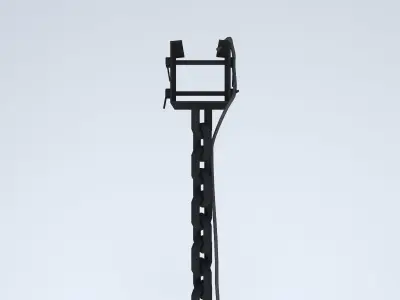 Chandelier wooden hanging light fixture 3D model