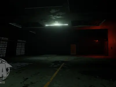 Warehouse Environment Low-poly 3D model