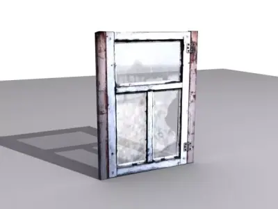 Window 8 wooden Low-poly 3D model
