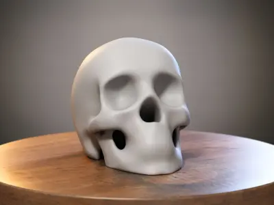 Robot Skull Headphone Stand Cyborg Headset Stand 3D print model