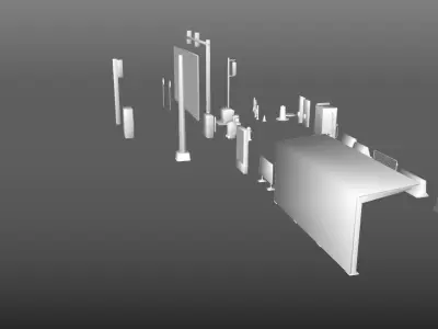 Street Props concept - Street Concept Model 1 - Library Street 3D print model