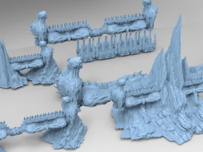 Alien organic Robot Architecture  Kitbash 3D model