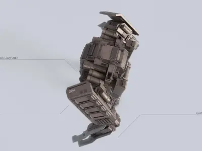 Advance Mech Low-poly 3D model order
