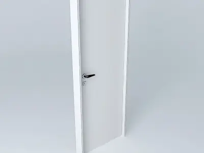 Simple  white door Free 3D model