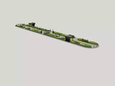 Median garden 3D model