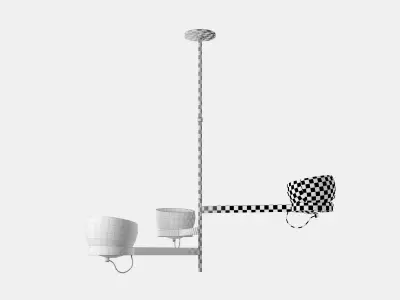 Lightwell Triple Chandelier 3D model