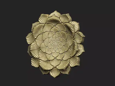 lotus manufacturing luxury classic baroque vintage goldleaf 3D print model