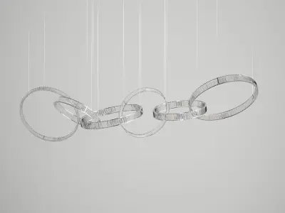 Crystal Flare Chandelier 3D model