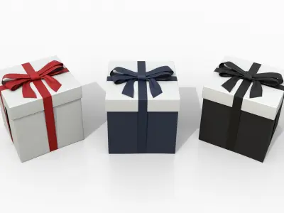  Gift Boxes - Rosette and Bow Mix 