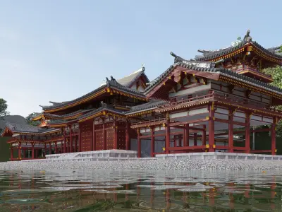 Byodo-In Japanese Temple 3D model