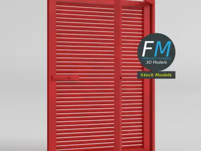 Vintage Metal Window Shutter 3D model