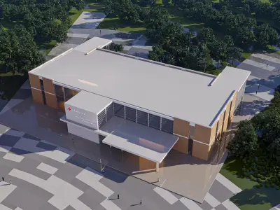 hospital Low-poly 3D model