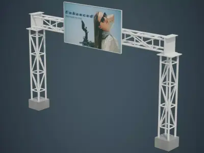 Entrance 1A Low-poly 3D model